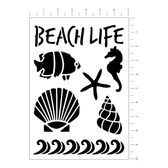 12 Pack: Seaside Stencils, 7" x 10" Craft Smart®